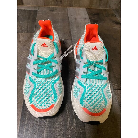 KID'S Adidas SIZE 4Y  UltraBoost 5.0 DNA J White Mint Rush GZ3997 NEW - Picture 3 of 12